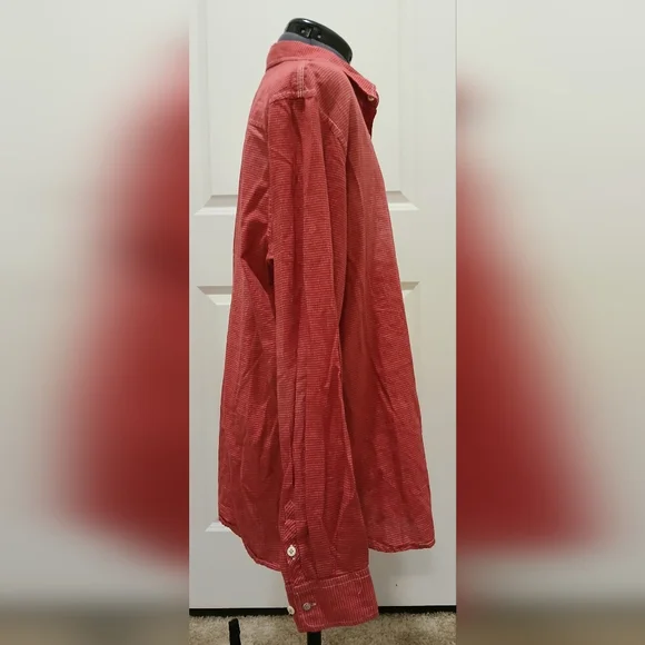 Men's Scotch & Soda Red Button Down Shirt - Picture 6 of 15